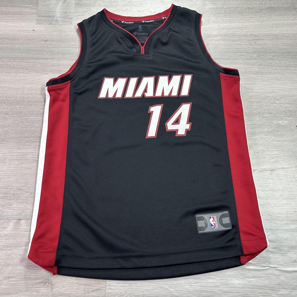 Miami Heat Tyler Herro 14 Basketball Jersey Youth Medium Black Red‎ NBA Fanatics - Picture 2 of 9